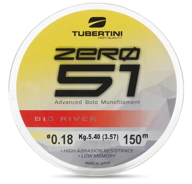 Tubertini Zero 51 Big River filo 150 m 0,18 mm