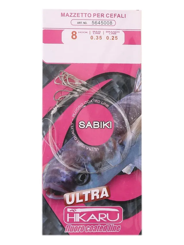 Linea Effe lenza montata cefalo amo 8 trave 50 cm