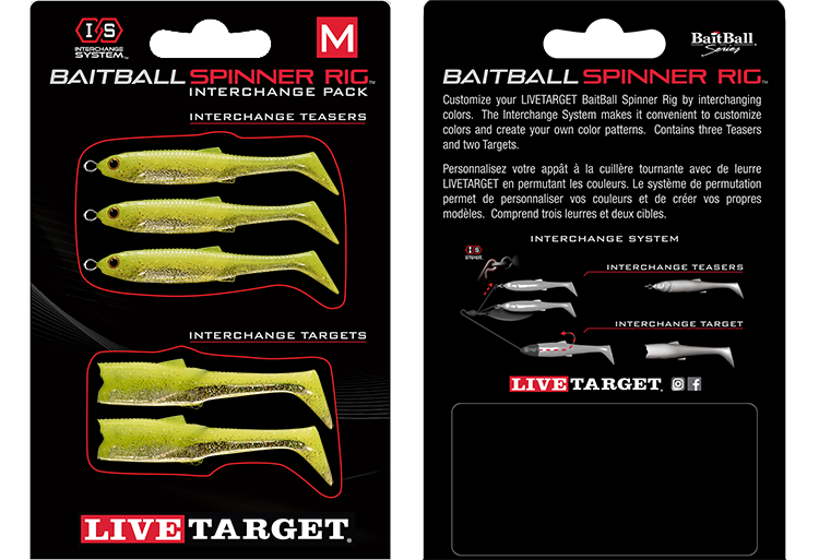 Livetarget BaitBall Spinner Rig Interchange Pack Small 850 Smoke