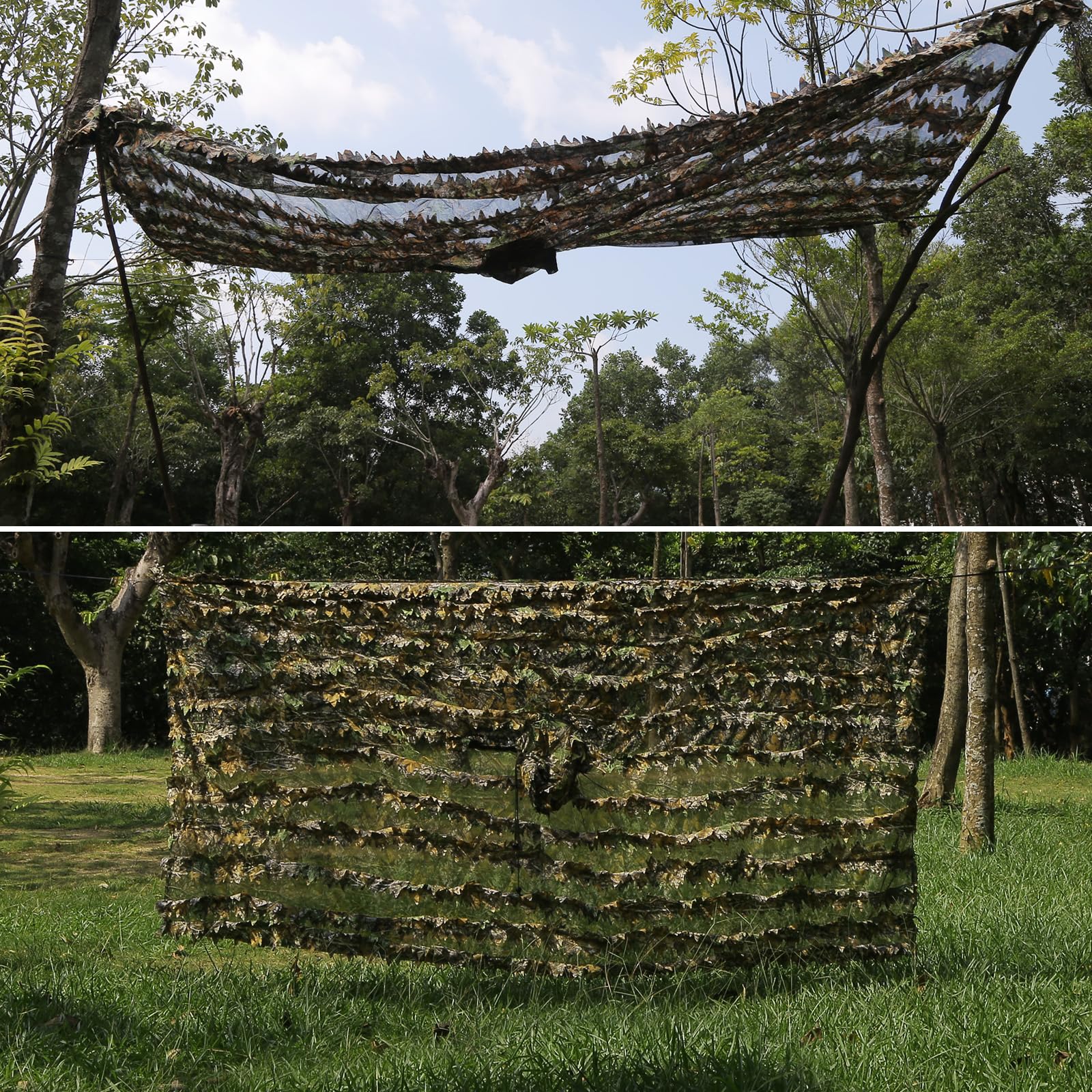 Pellor Hunting Ghillie Suit Tuta Mimetica 3D Foglie