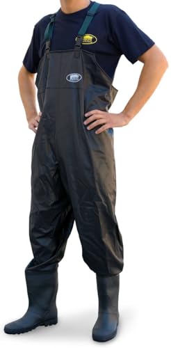 Lineaeffe Stivali PVC Chest Wader Nero 44 pesca