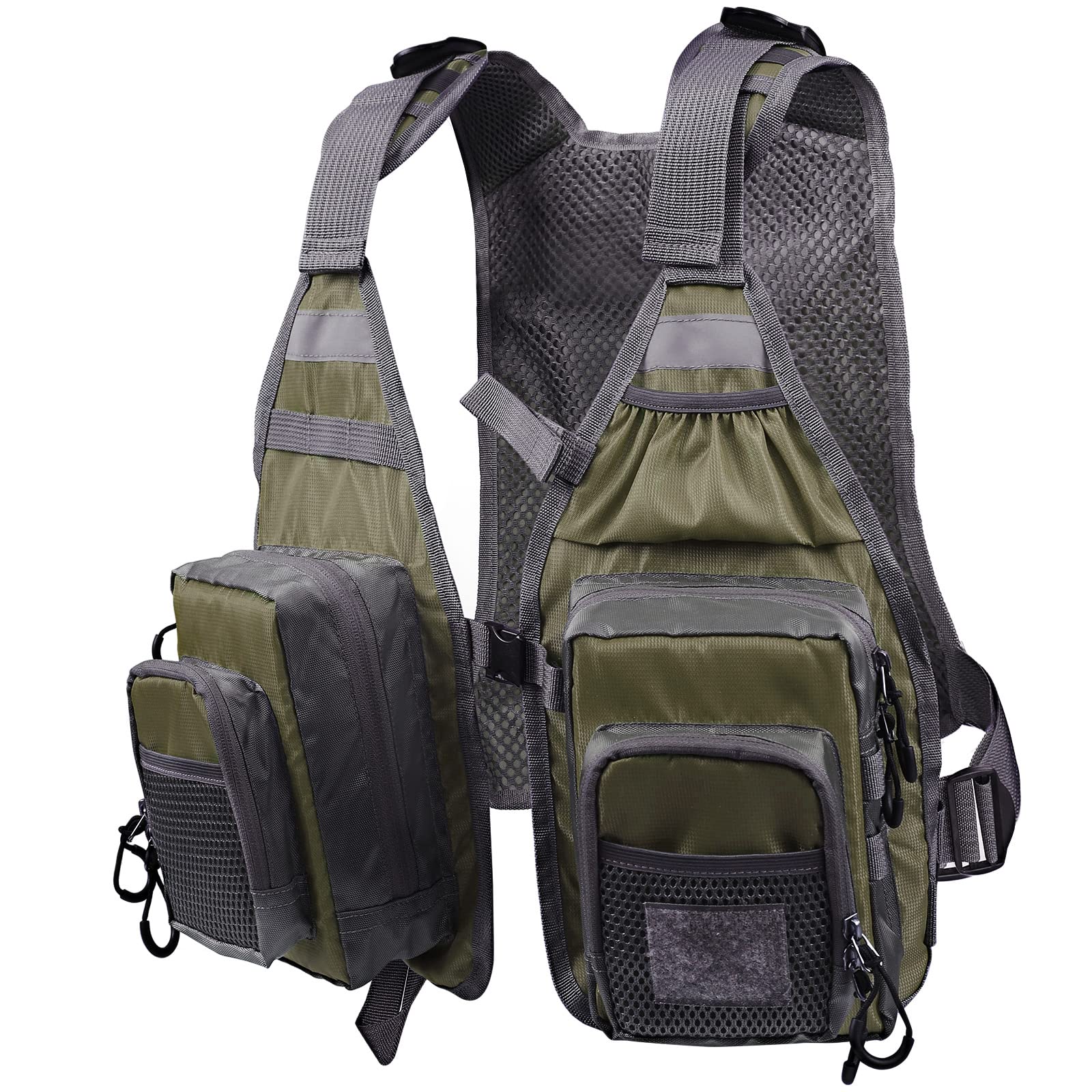 PELLOR Fishing Gilet da Pesca Unisex Leggero Multi Tasche