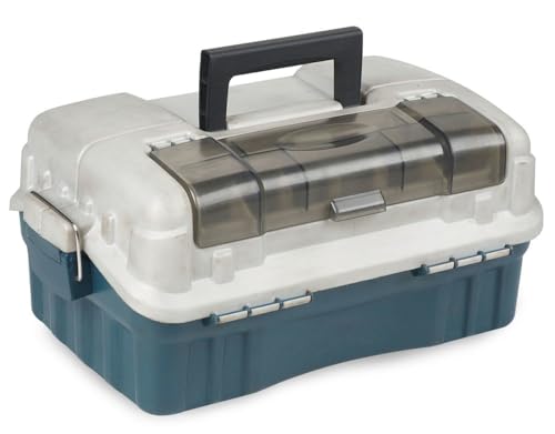 Linea Effe Box Scatola Pesca 2 Vassoi 39x25x16 cm Blu