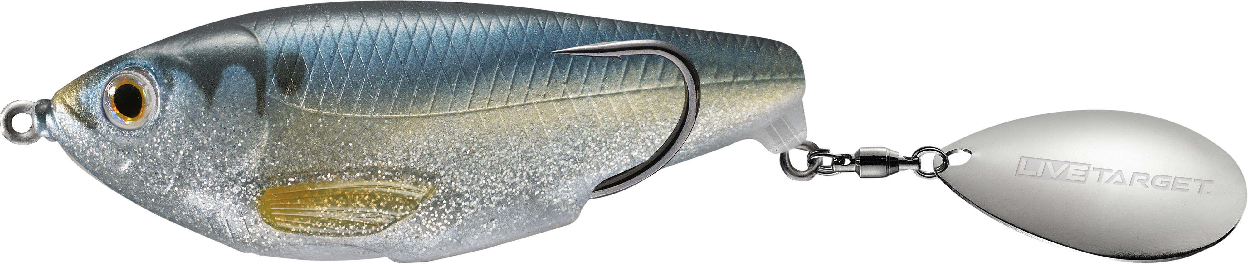 Livetarget Hollow Body Commotion Shad topwater 2 1/2" Pearl
