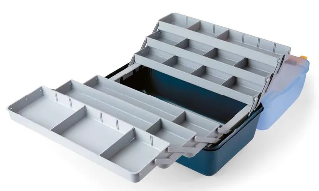 Linea Effe Scatola da Pesca 6 Vassoi Blu 46x28x25 cm
