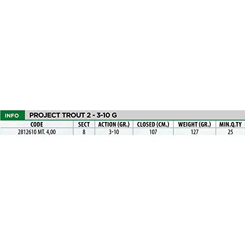 Lineaeffe Project Trout 2 canna da pesca 4 m 3-10 g carbonio