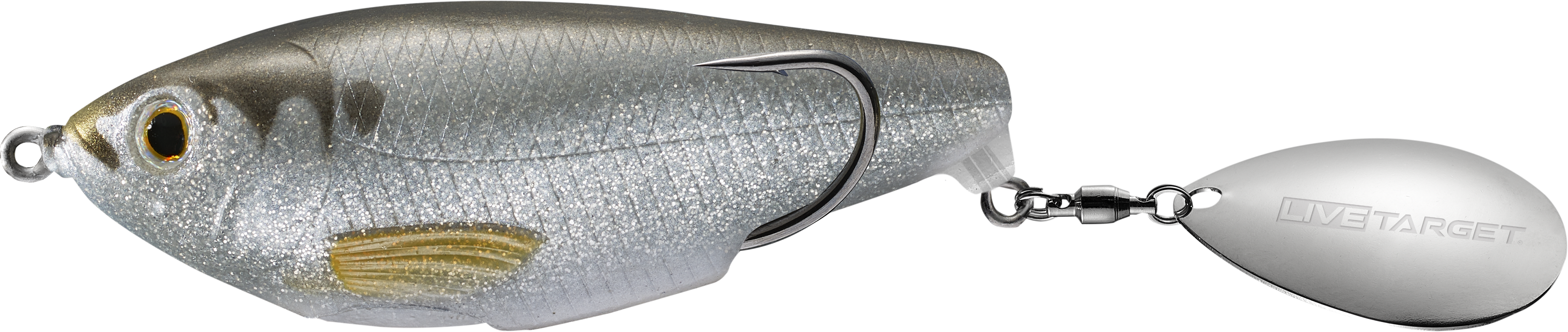 Livetarget Hollow Body Commotion Shad topwater 2 1/2" Pearl