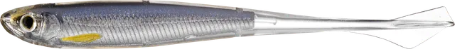 Livetarget Ghost Tail Minnow gomma 3 3/4" 134 Silver Pearl x4