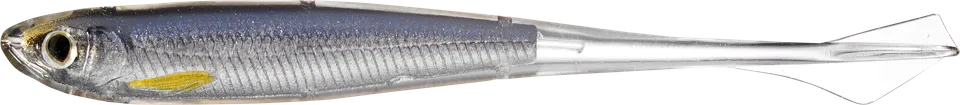 Livetarget Ghost Tail Minnow gomma 3 3/4" 134 Silver Pearl x4