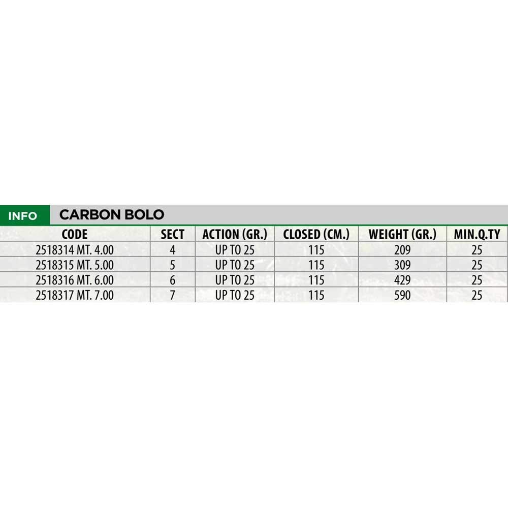 Linea Effe Carbon Bolo Canna Bolognese 6 m 25 g