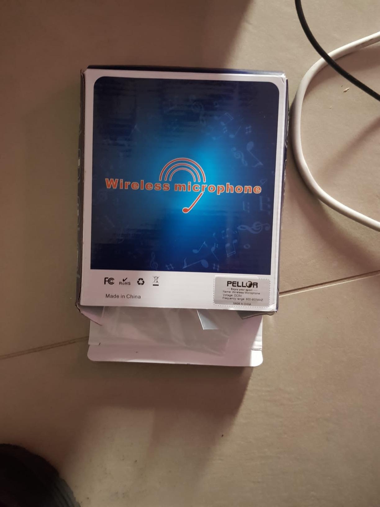 PELLOR Microfono Archetto Wireless UHF 2 in 1 Nero