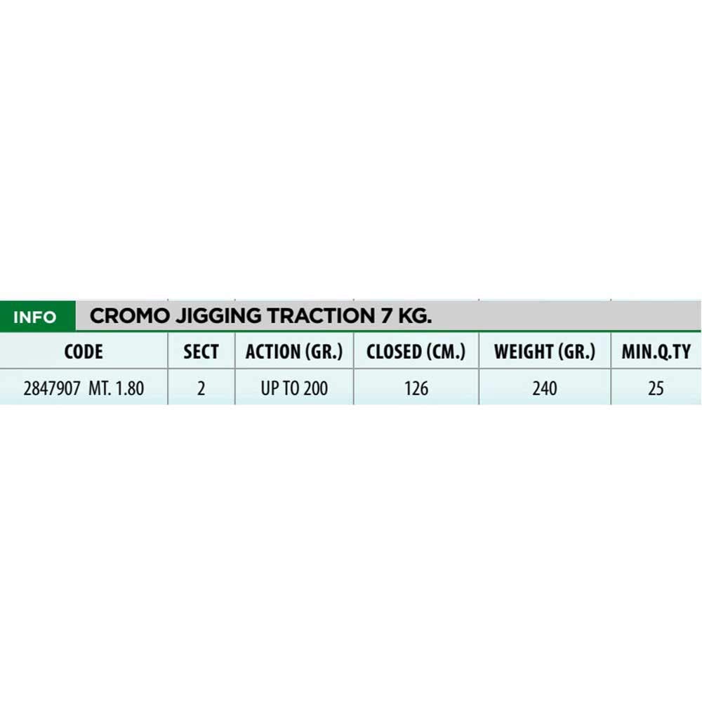 Lineaeffe Cromo Jigging 1,80 m canna pesca 100-200 g carbonio