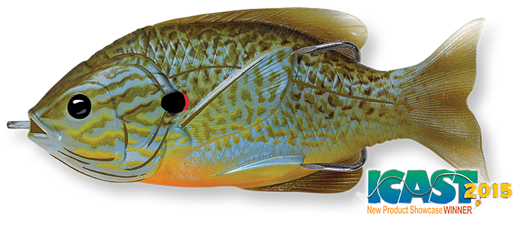 Livetarget Hollow Body Sunfish 3" frog Olive Bluegill