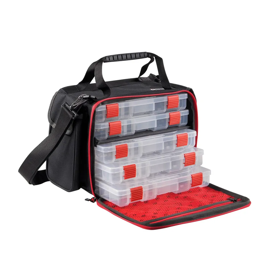 Abu Garcia Pro Series Medium Borsa Porta Esche con 5 Scatole