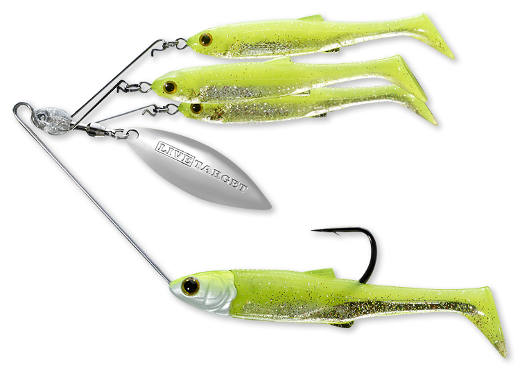 Livetarget BaitBall Spinner Rig spinnerbait Small 1/4 oz 850 Smoke