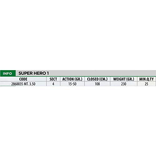Lineaeffe Super Hero 1 3.50 m canna pesca 15-50 g sezioni