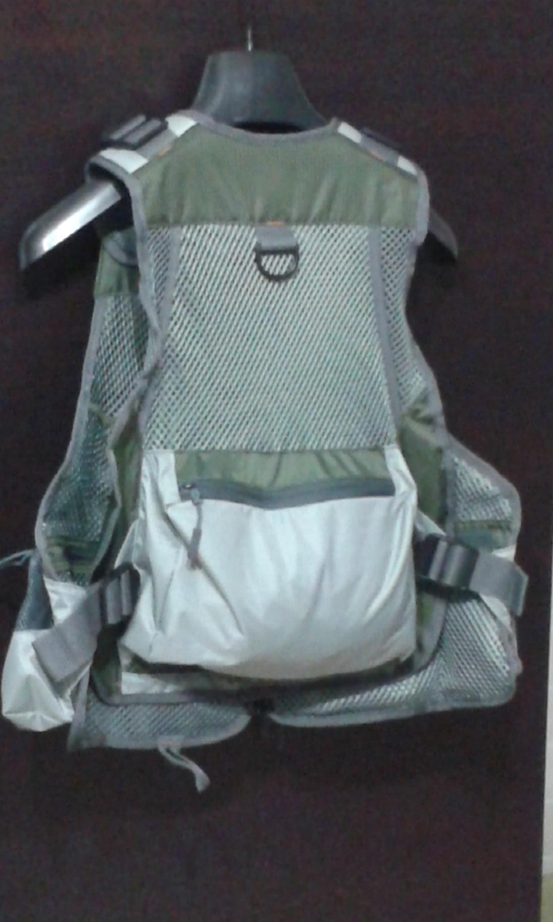 PELLOR Fishing Gilet Pesca Uomo Verde Multi Tasca