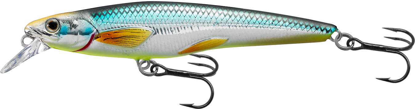 Livetarget Rainbow Smelt Jerkbait esca 3 5/8" Silver Blue