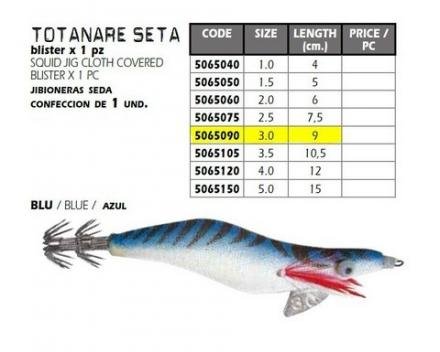 Linea Effe Seta Totanara Blue Misura 3 da 9 cm per Calamari