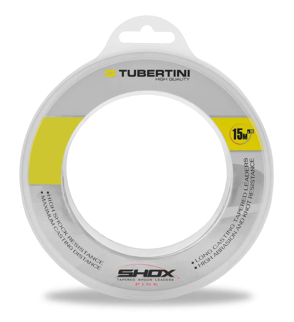 Tubertini Shox Pink shock leader conico 0.16-0.32 15x10m