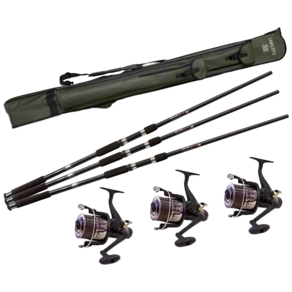 Lineaeffe Top Carp Combo 3 Canne Carpfishing + Mulinelli e Fodero
