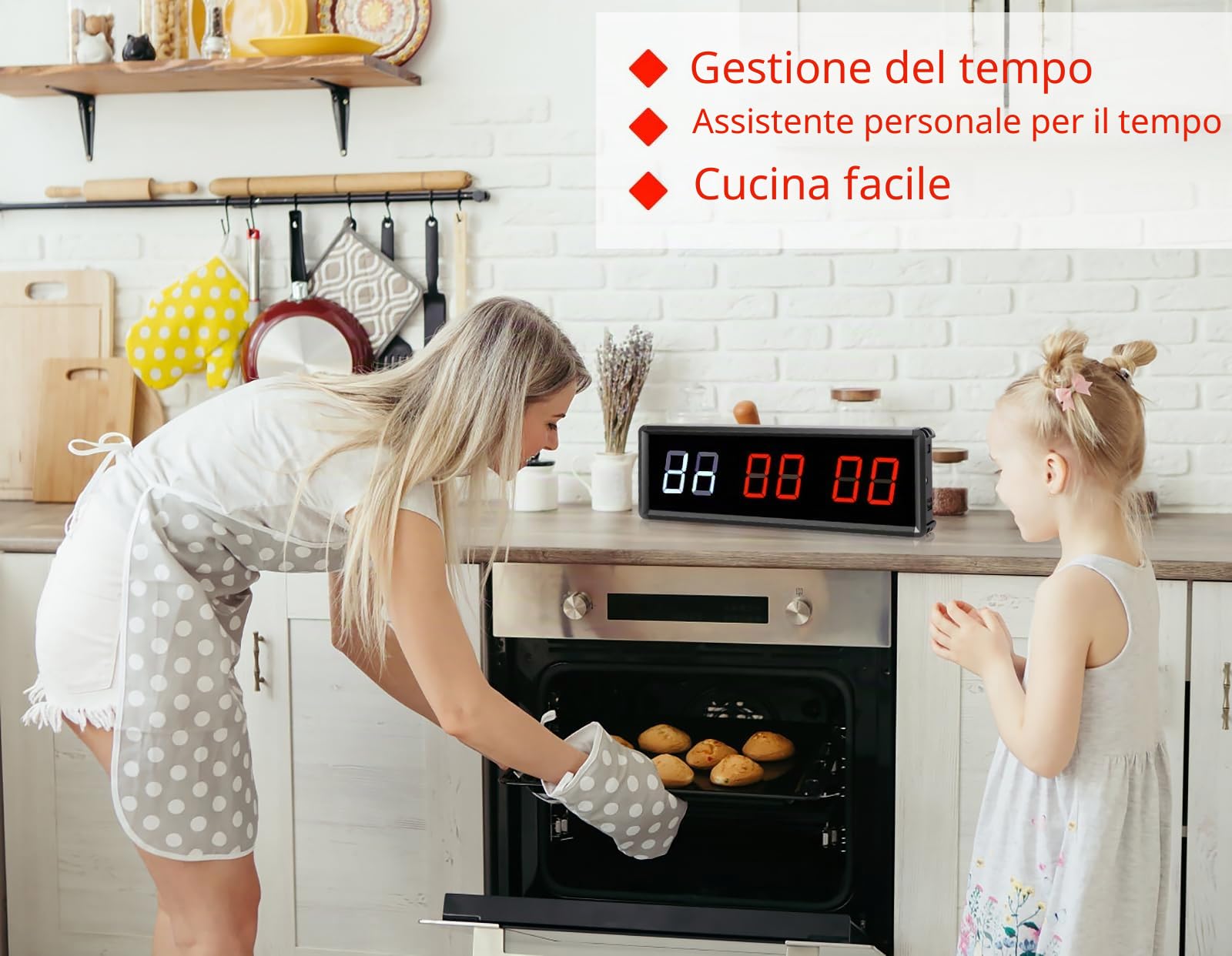 Pellor timer palestra LED 2.3" telecomando intervalli