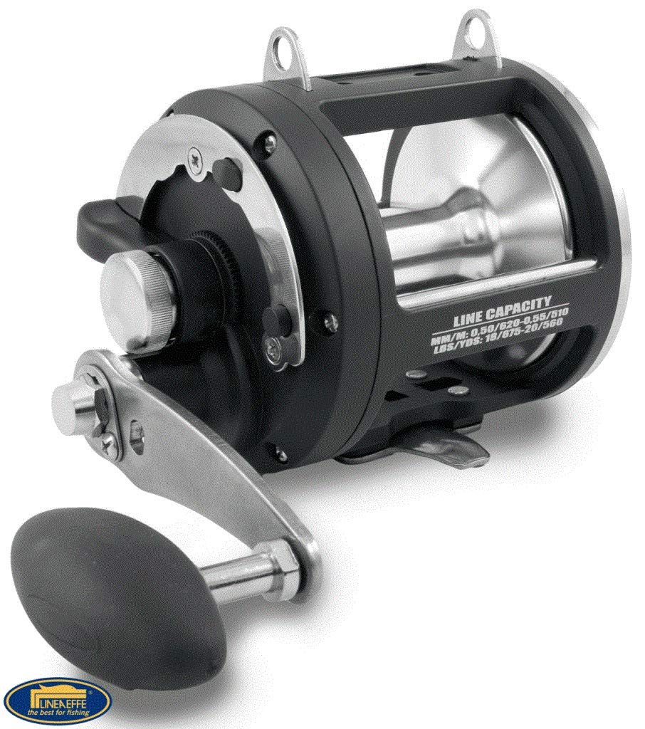 Linea Effe Rapid Lever Drag Mulinello Traina Rotante Alluminio