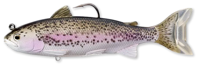 Livetarget Adult Trout swimbait 6 1/2" Olive Red acqua dolce