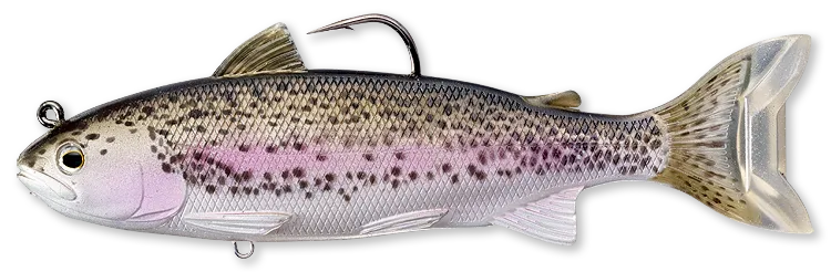 Livetarget Adult Trout swimbait 6 1/2" Olive Red acqua dolce