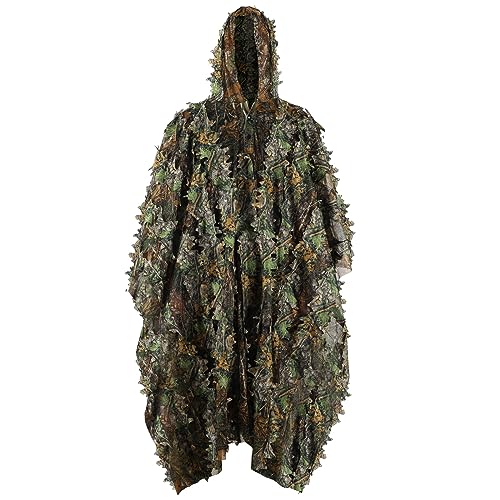 Pellor Hunting Ghillie Suit Tuta Mimetica 3D Foglie