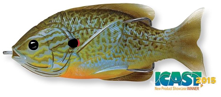 Livetarget Hollow Body Sunfish 3" frog Olive Bluegill
