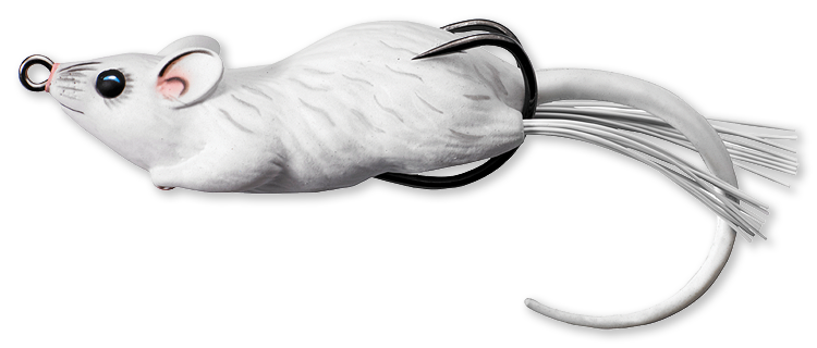 Livetarget Hollow Body esca topwater Mouse 5,7 cm Black White