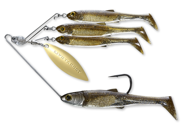 Livetarget BaitBall Spinner Rig spinnerbait Small 1/4 oz 850 Smoke