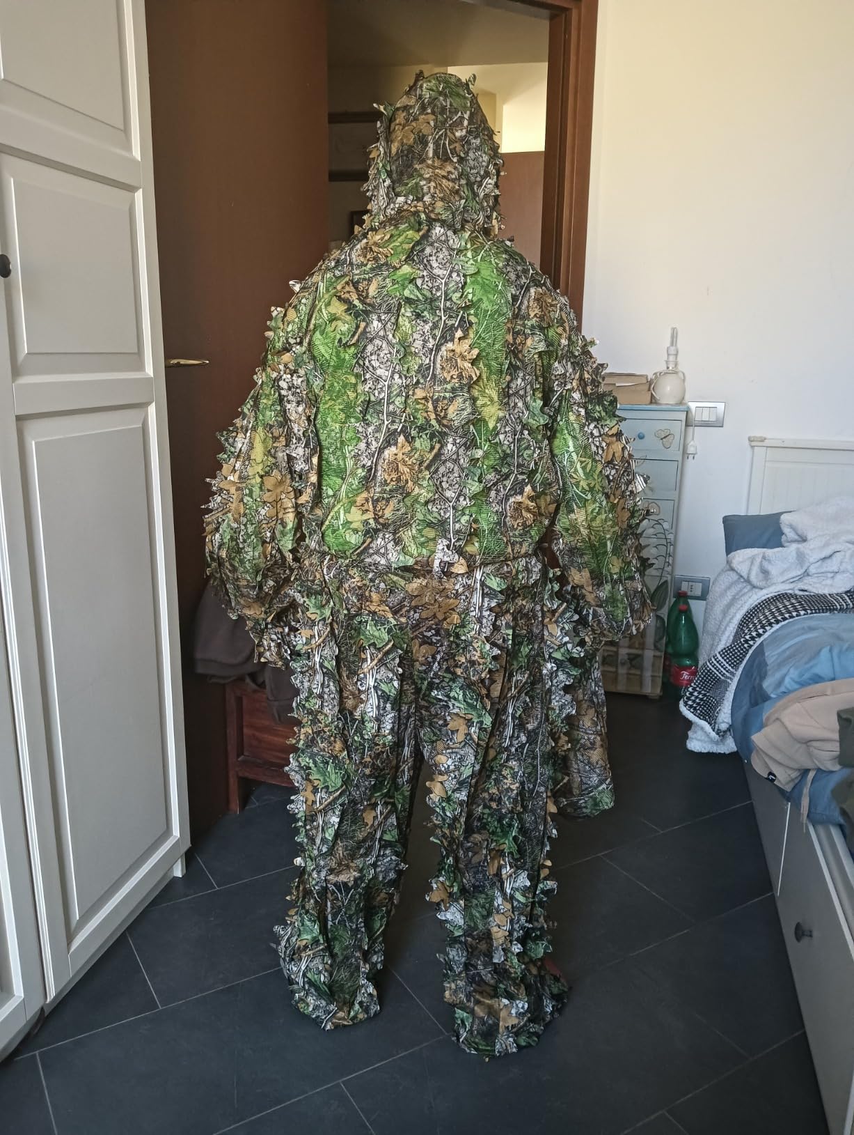 Pellor Hunting tuta mimetica ghillie M-L 3D foglie