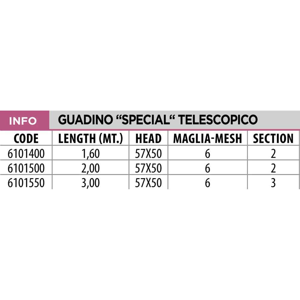 Linea Effe Special 4 guadino telescopico 160 cm rete fitta