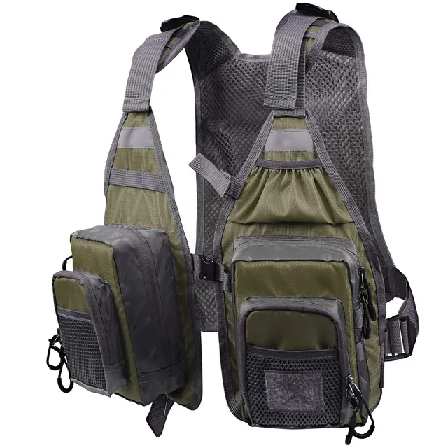PELLOR Fishing Gilet da Pesca Unisex Leggero Multi Tasche