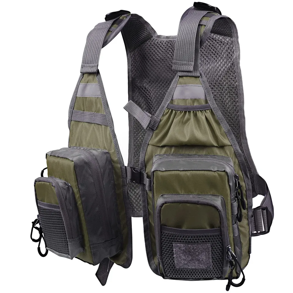 PELLOR Fishing Gilet da Pesca Unisex Leggero Multi Tasche