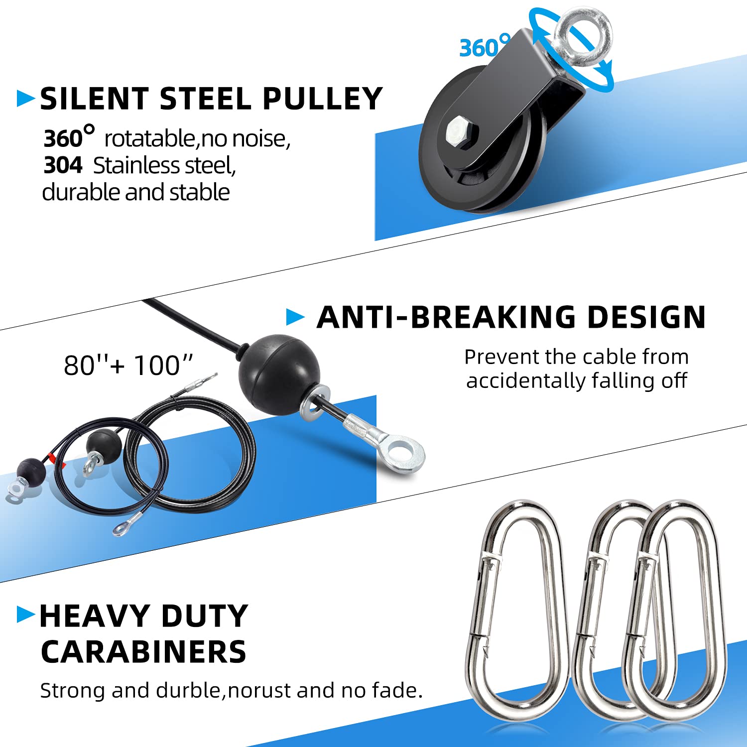 PELLOR Pulley System 127 kg Carrucola Palestra Casa