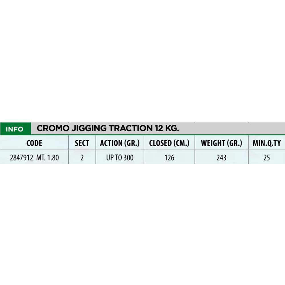 Linea Effe Cromo Jigging canna 1,80 m fino a 300 g 12 kg