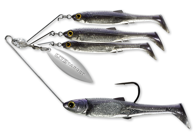 Livetarget BaitBall Spinner Rig spinnerbait Small 1/4 oz 850 Smoke