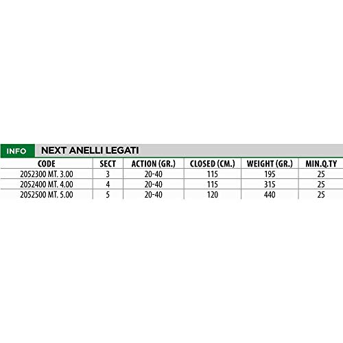 Linea Effe Next 5 m Canna Bolognese 20-40 g Fibra Vetro
