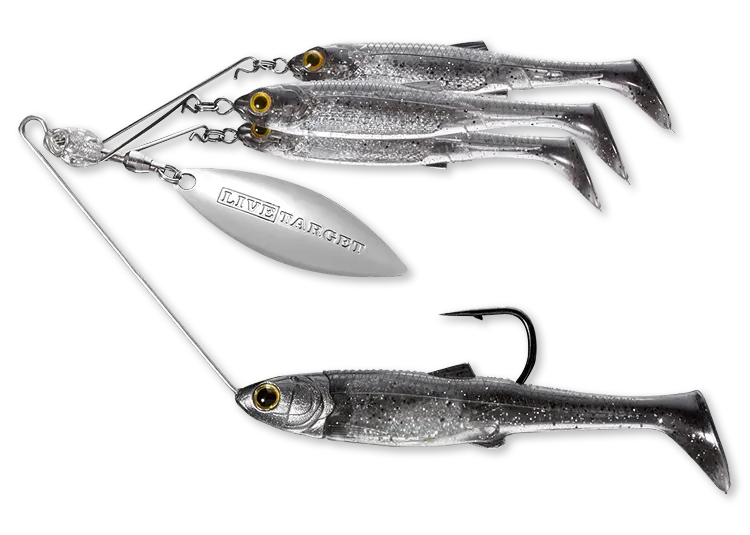 Livetarget BaitBall Spinner Rig spinnerbait Small 1/4 oz 850 Smoke