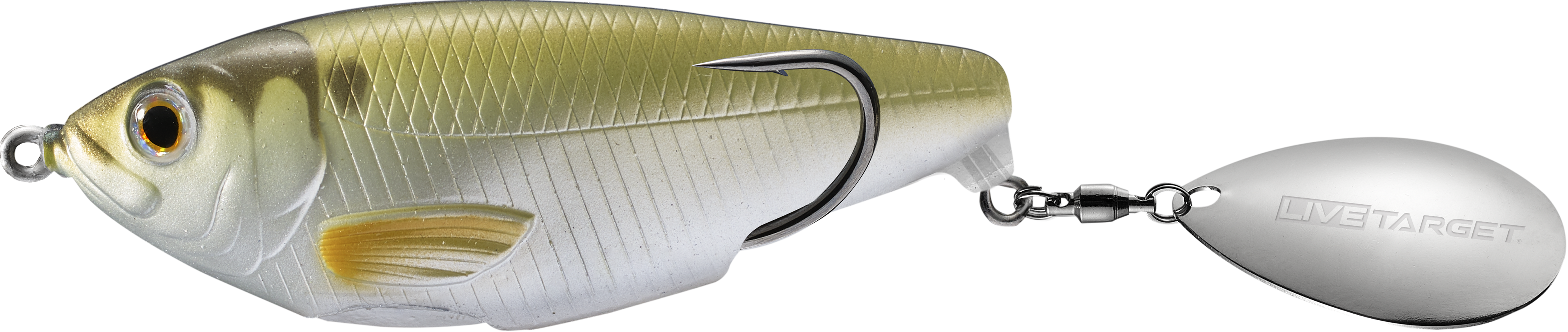 Livetarget Hollow Body Commotion Shad topwater 2 1/2" Pearl