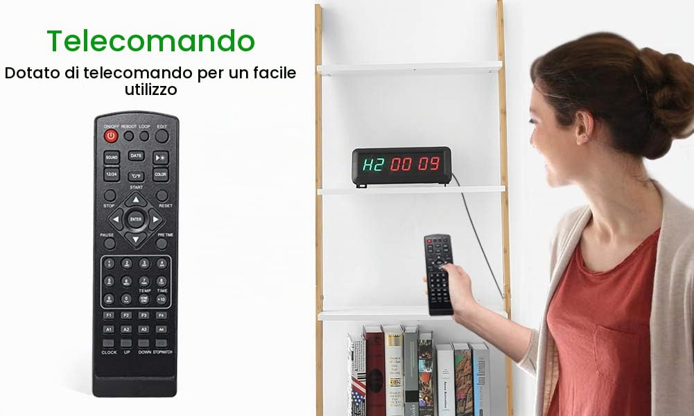 PELLOR Gym Timer orologio palestra LED con telecomando