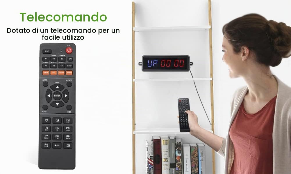 PELLOR Timer Palestra LED con Telecomando da Muro