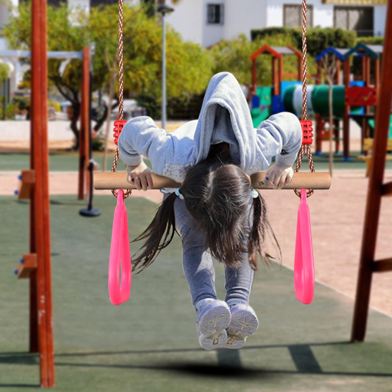 PELLOR Altalena Trapezio Altalena Bambini Rosa 160 kg