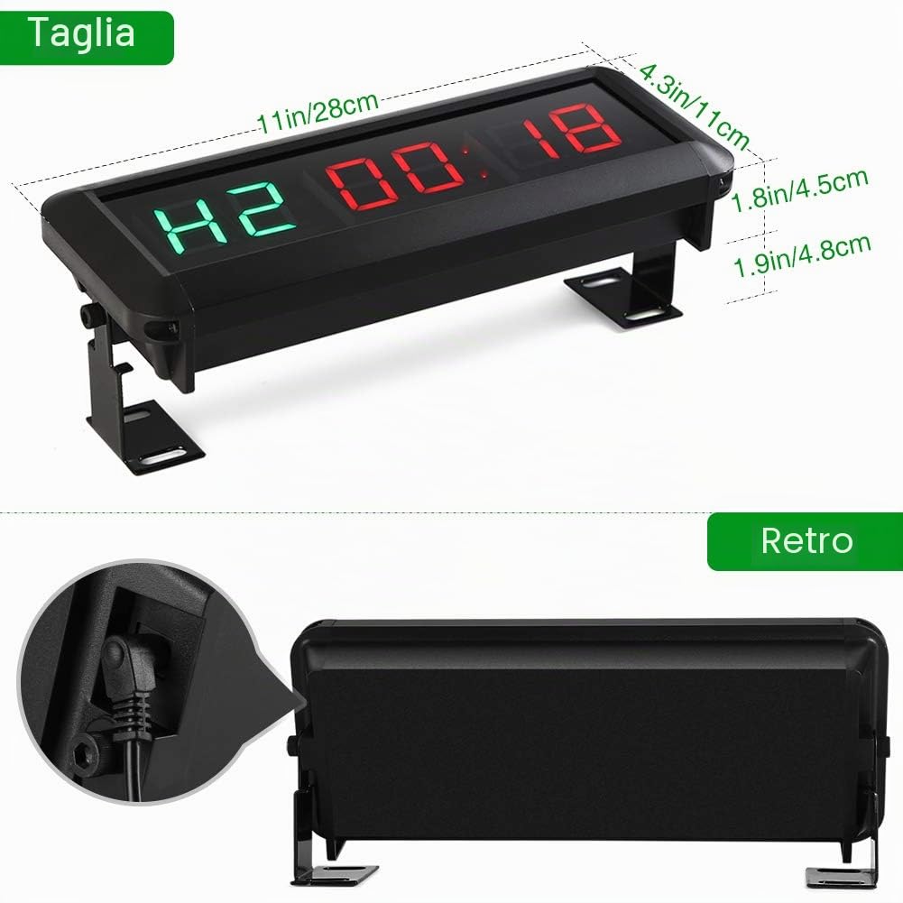 PELLOR Gym Timer orologio palestra LED con telecomando