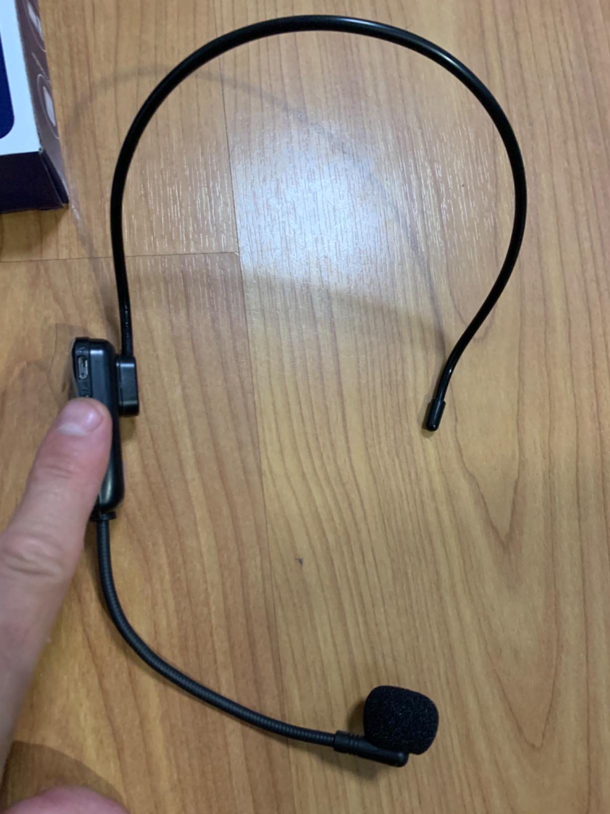 PELLOR Microfono Archetto Wireless UHF 2 in 1 Nero