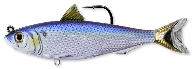 Livetarget Blueback Herring Swimbait esca 4 1/2" Blue Black