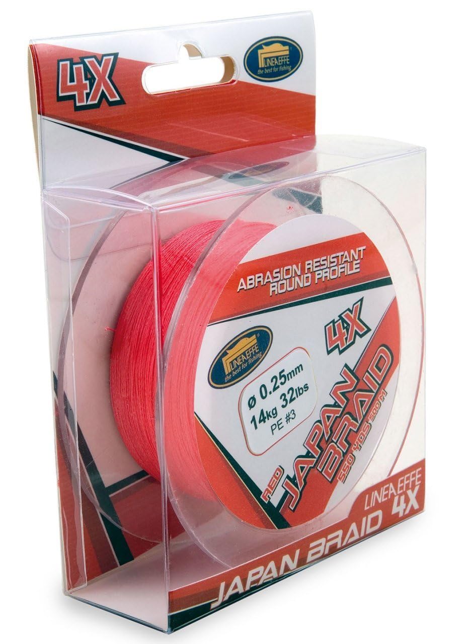 Linea Effe Japan Braid 4X trecciato rosso 0.20 mm 500 m